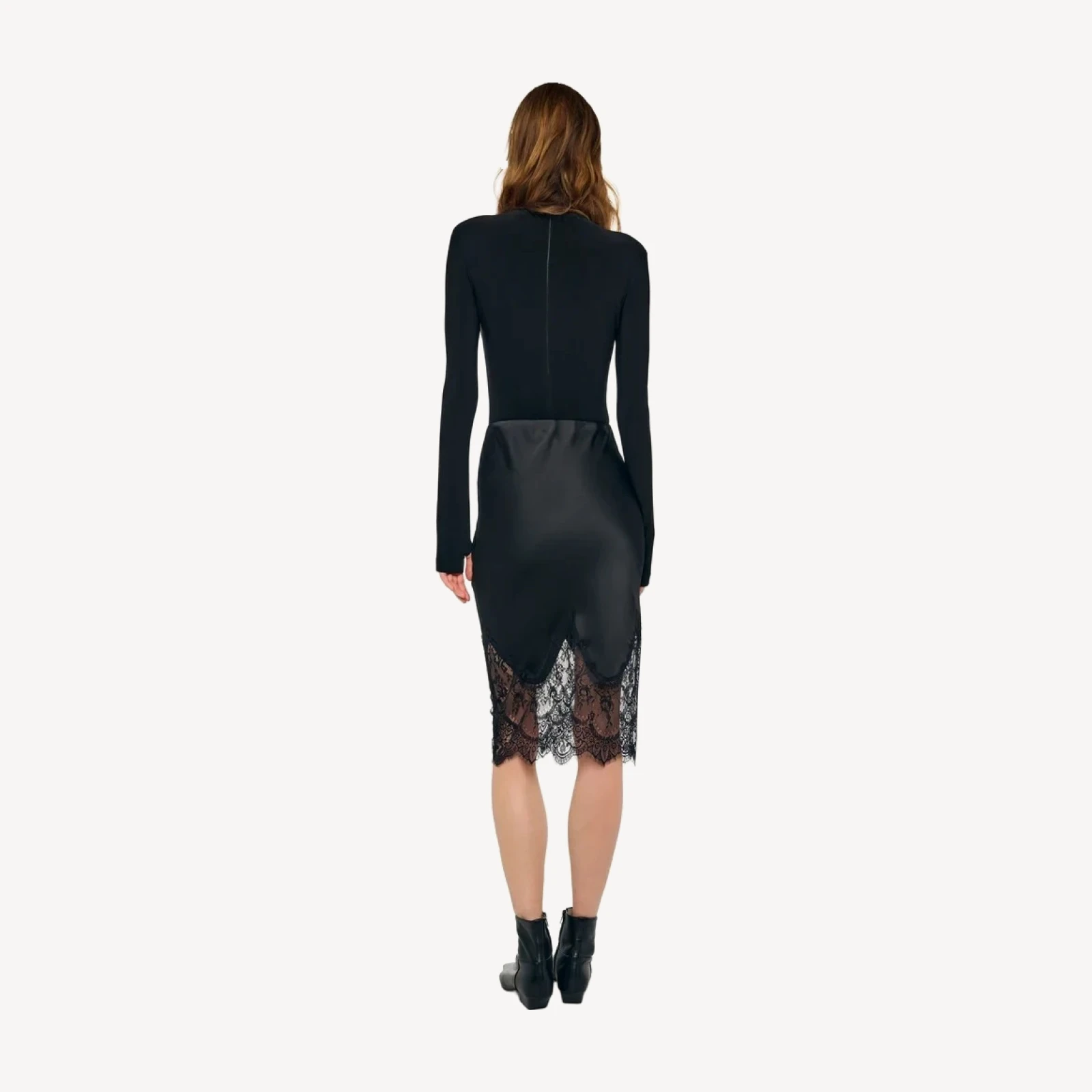 BIAS HALF SLIP WITH LACE