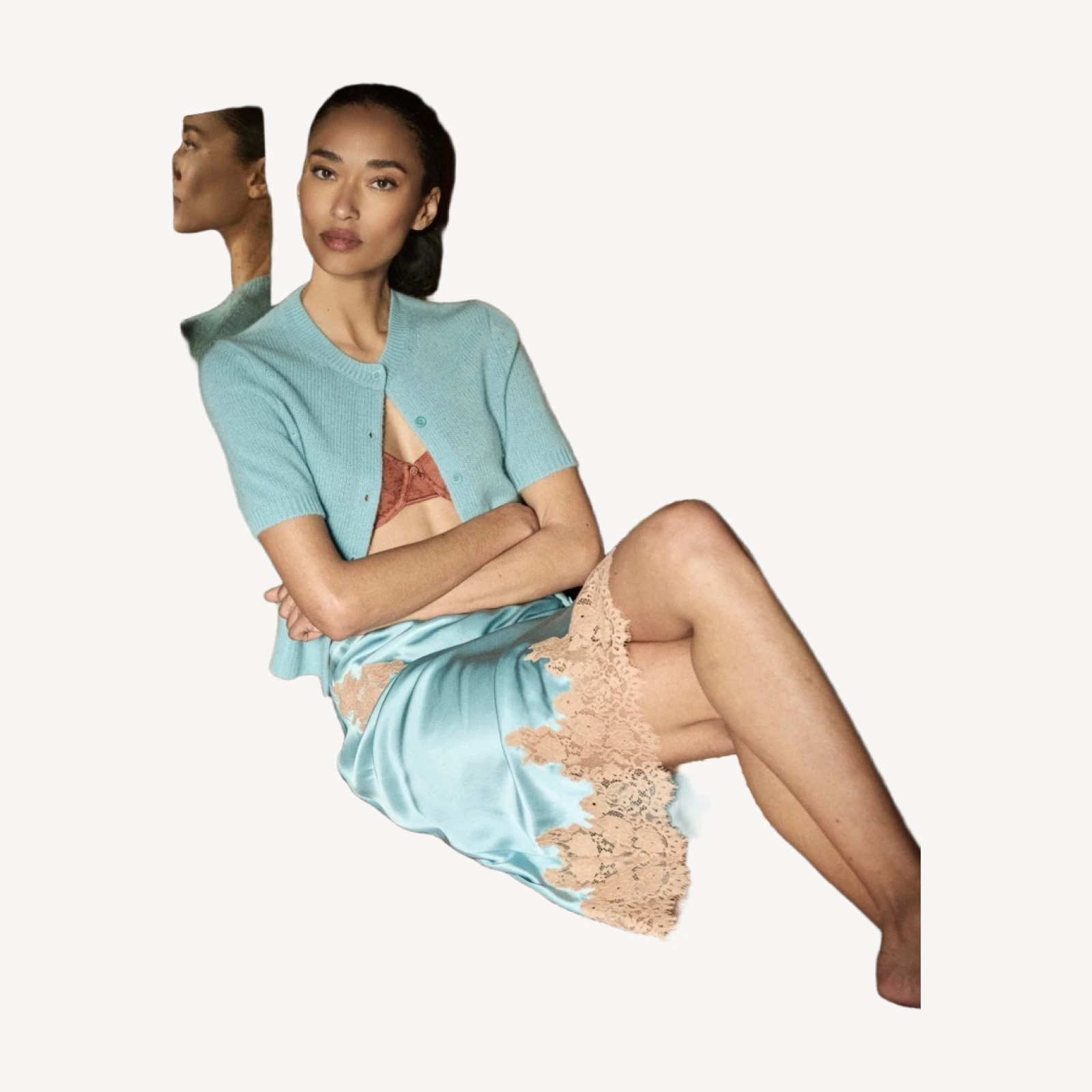 ELOWETTE SKIRT -- DEEP AQUAMARINE