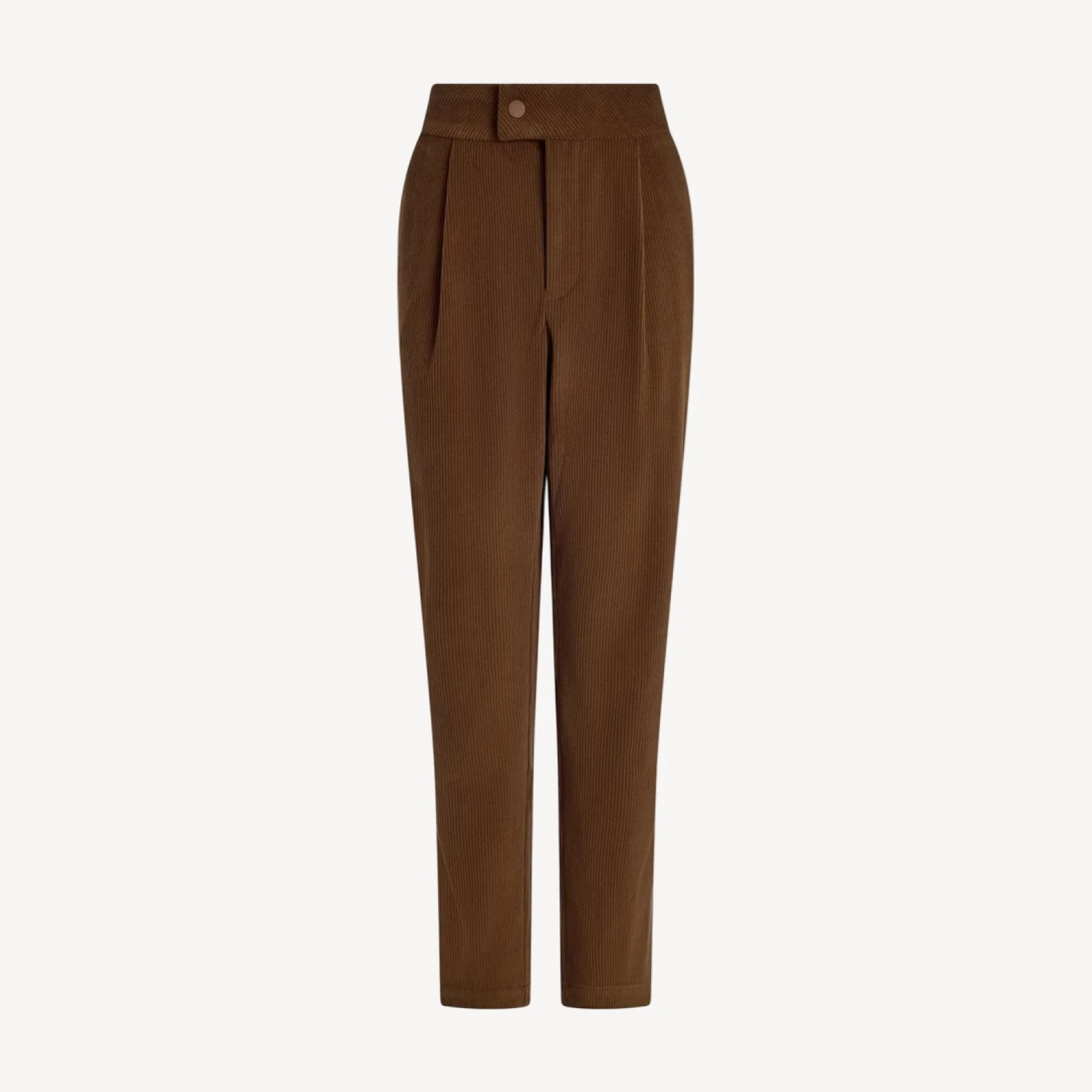 Plush Cord Elegant Tapered Trouser Long