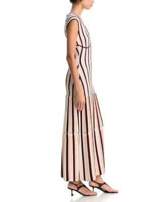 Simkhai Lianne V Neck Knit Midi Dress