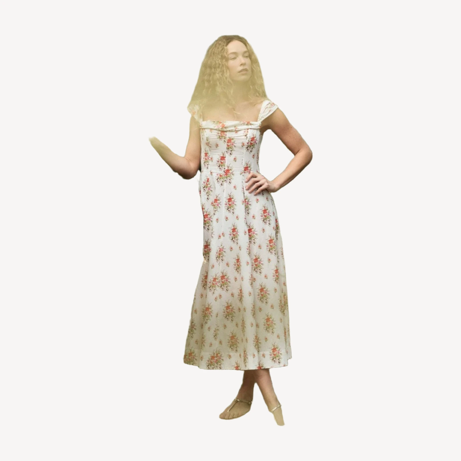 CLEA DRESS -- ROSE PETIT BOUQUET DE CHAMONIX
