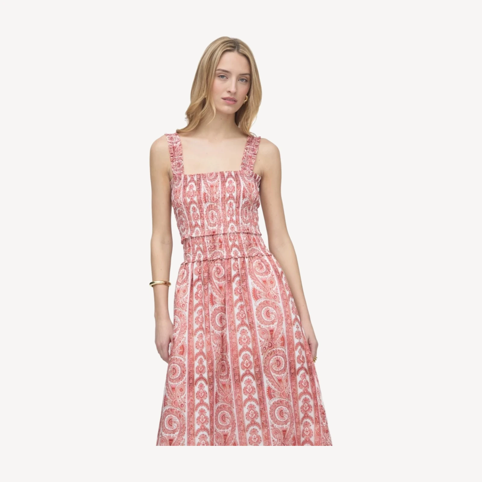 The Azalea Maxi Nap Dress - Coral Corsica Paisley