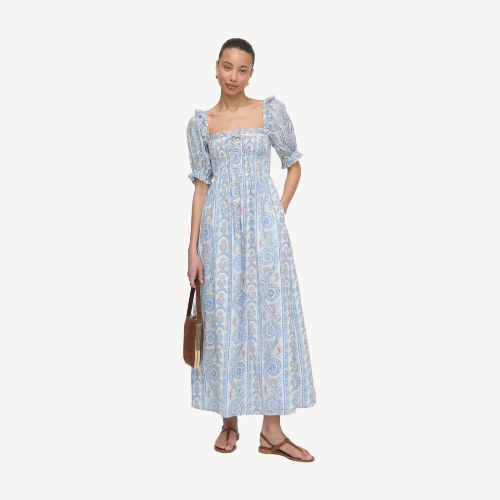 The Scarlett Nap Dress - Blue Corsica Paisley