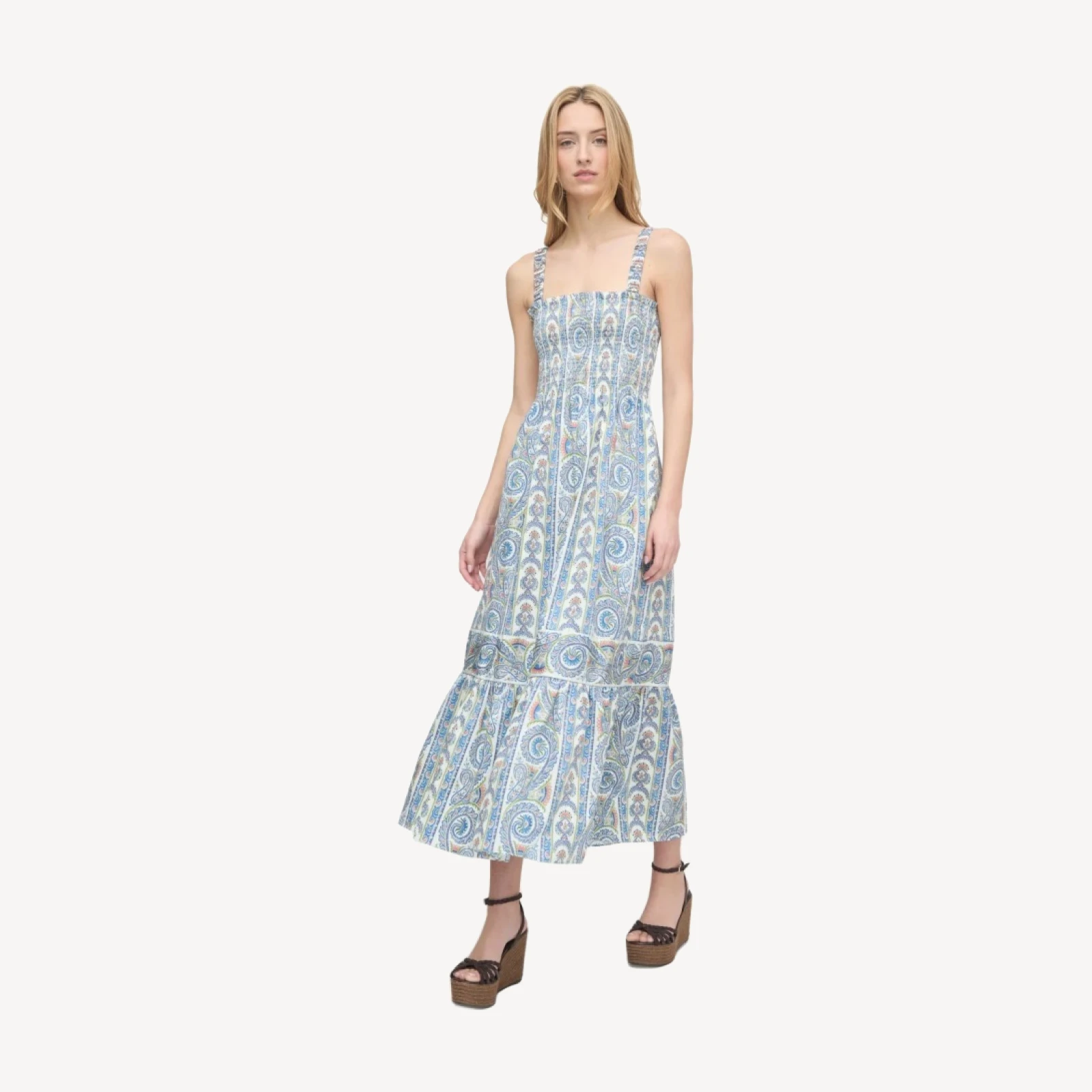 The Anjuli Nap Dress - Blue Corsica Paisley