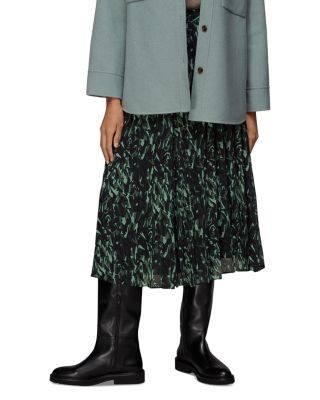 Whistles Abstract Brushstroke Midi Skirt