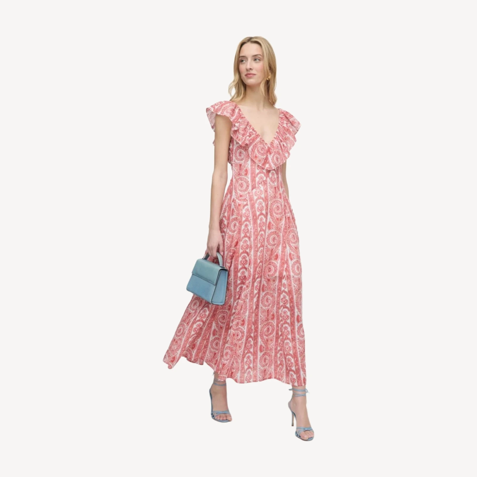 The Milani Dress - Coral Corsica Paisley