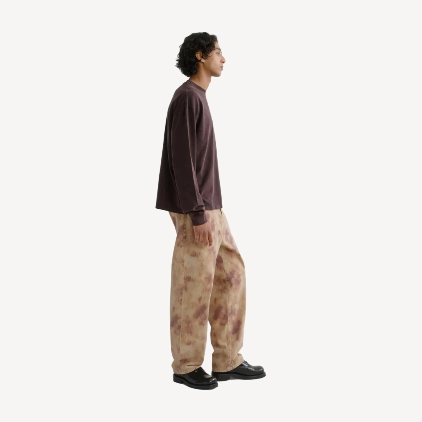 Asha Long Sleeve Mock Neck Tee in Mocha
