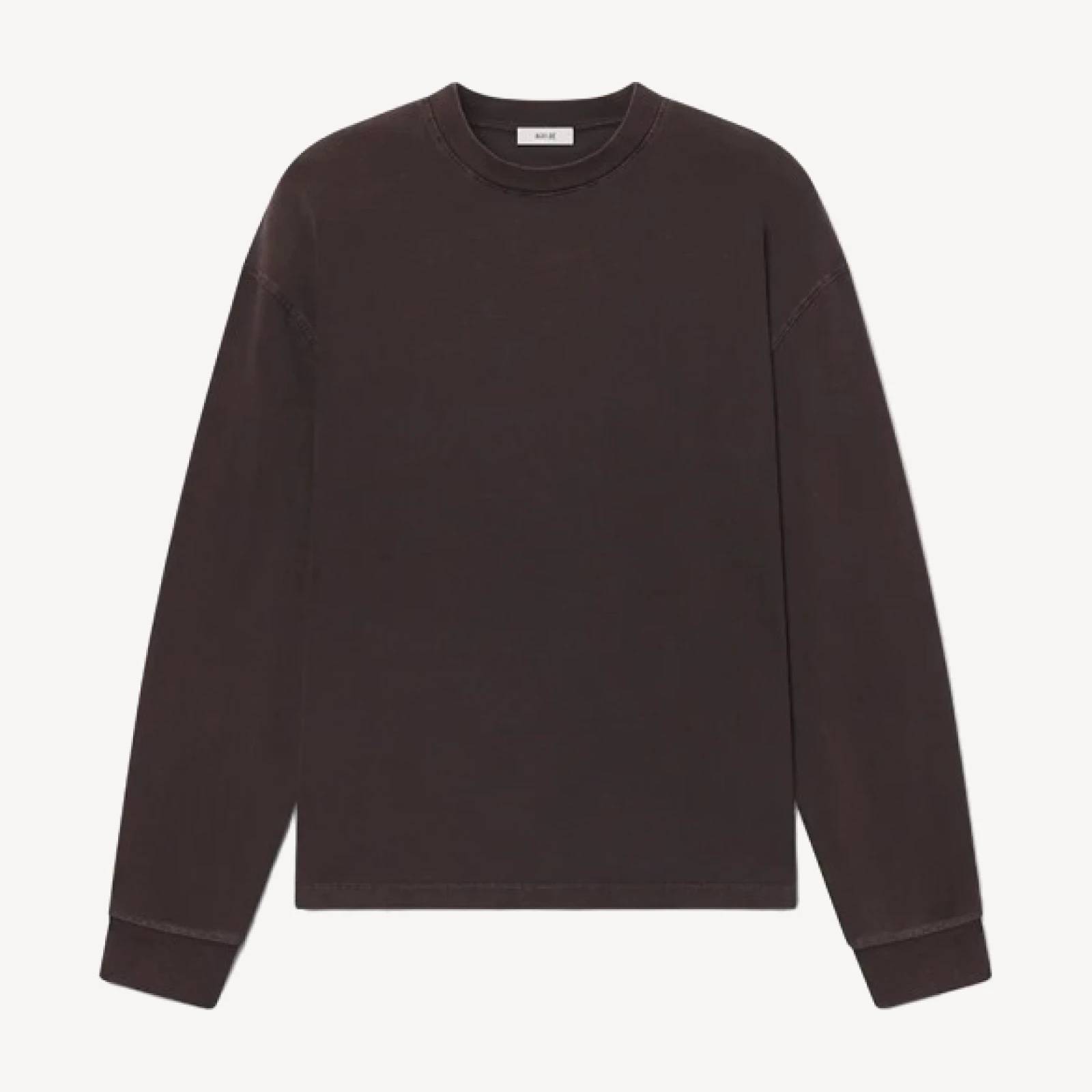 Asha Long Sleeve Mock Neck Tee in Mocha