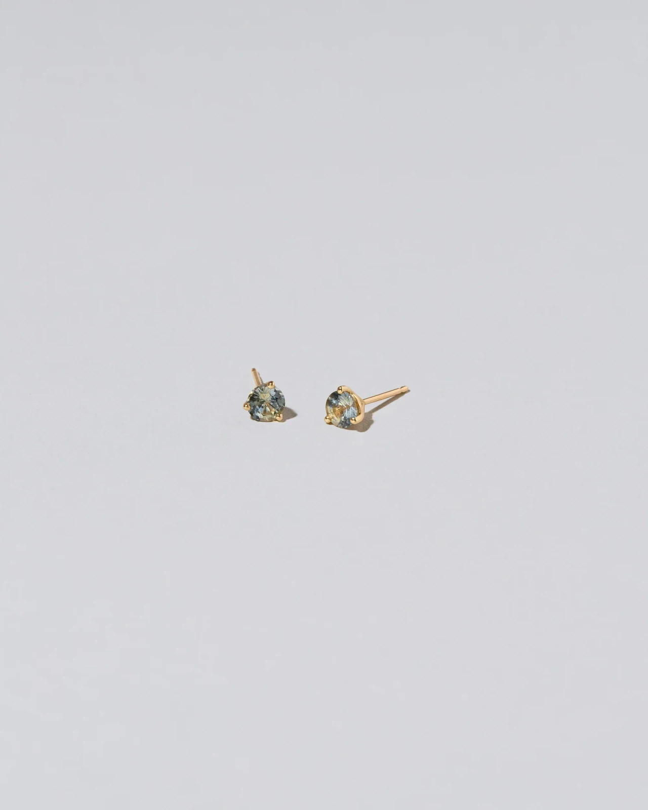 Martini Stud Earrings - Grand Yellow & Blue Sapphire