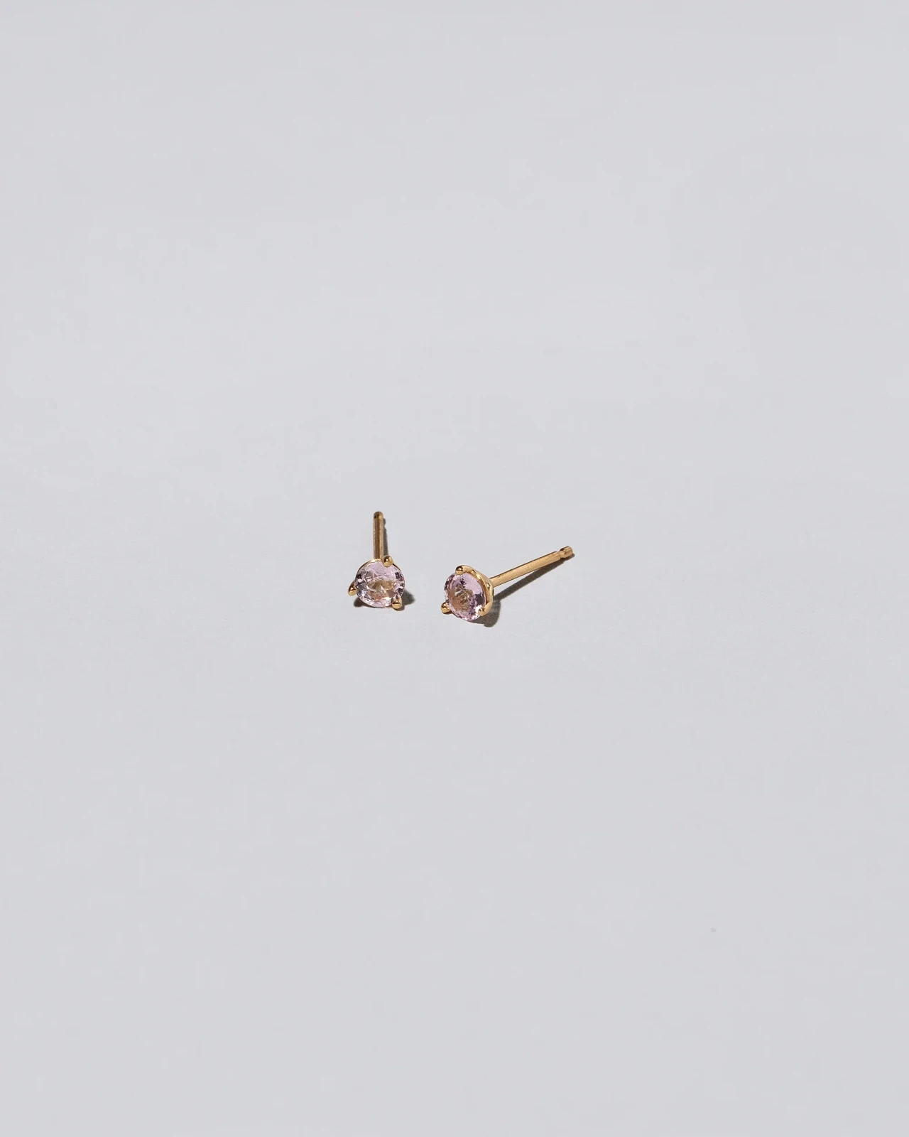 Martini Stud Earrings - Petite Light Pink Sapphire
