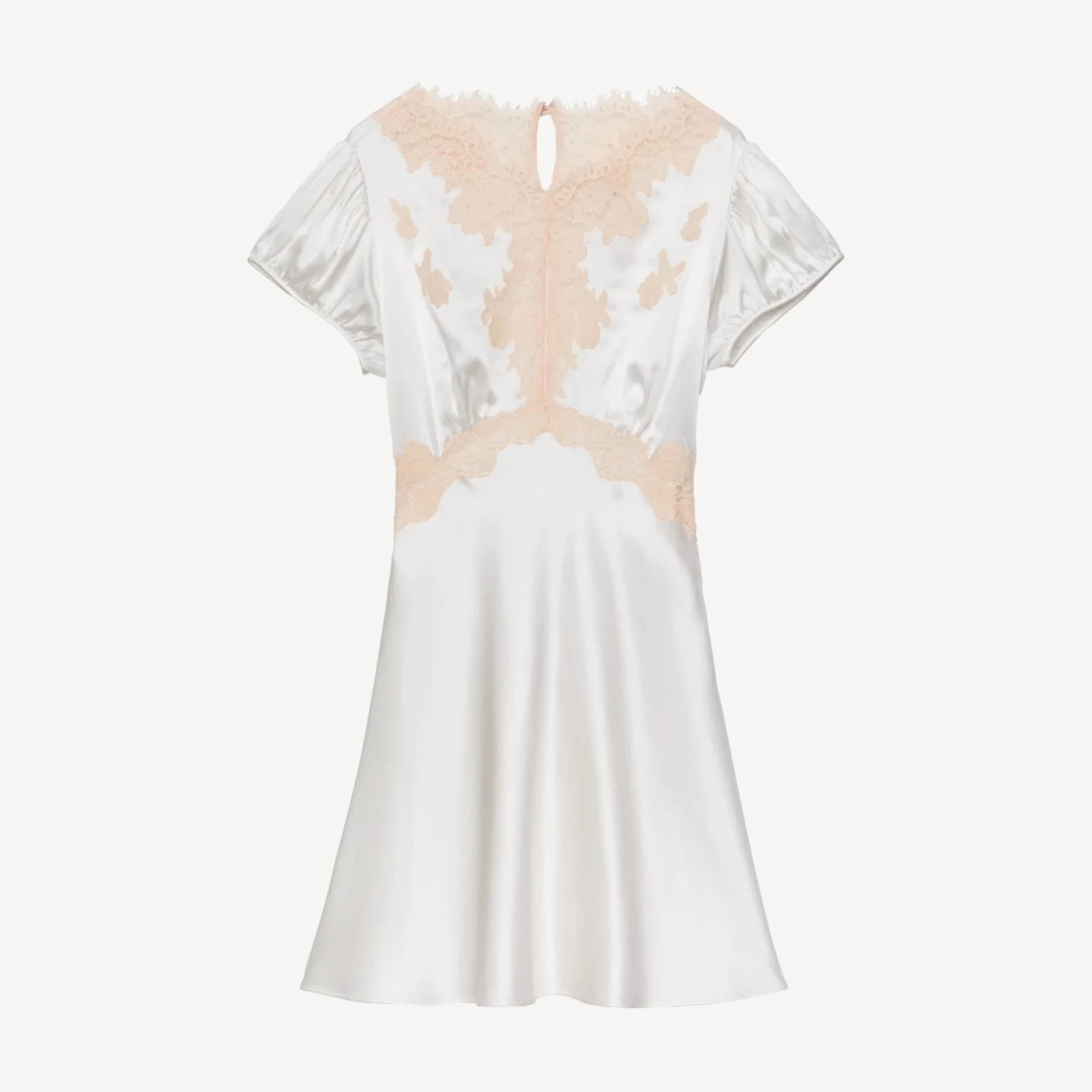JUNIA DRESS -- SALT AND PEACH LACE