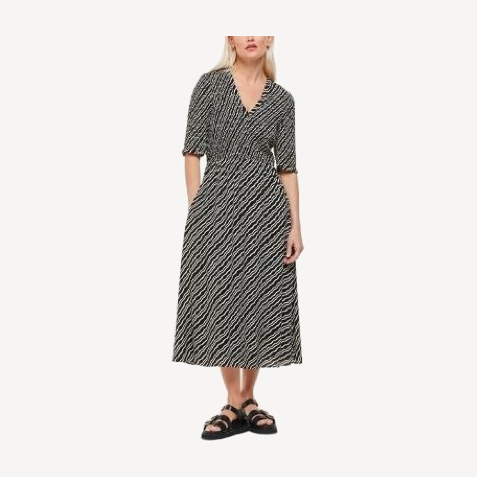 Whistles Petite Ruched Midi Dress