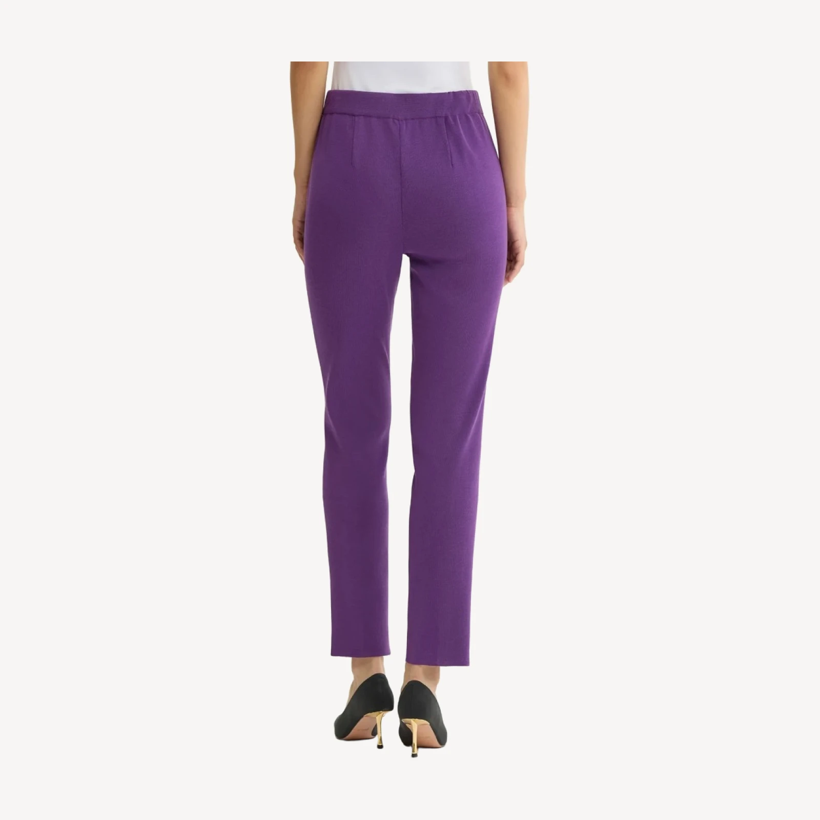 Nancy Slim Leg Mylana Knit Pant, Fresh Purple