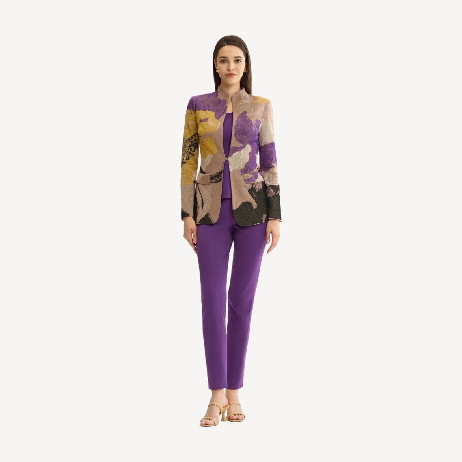 Nancy Slim Leg Mylana Knit Pant, Fresh Purple