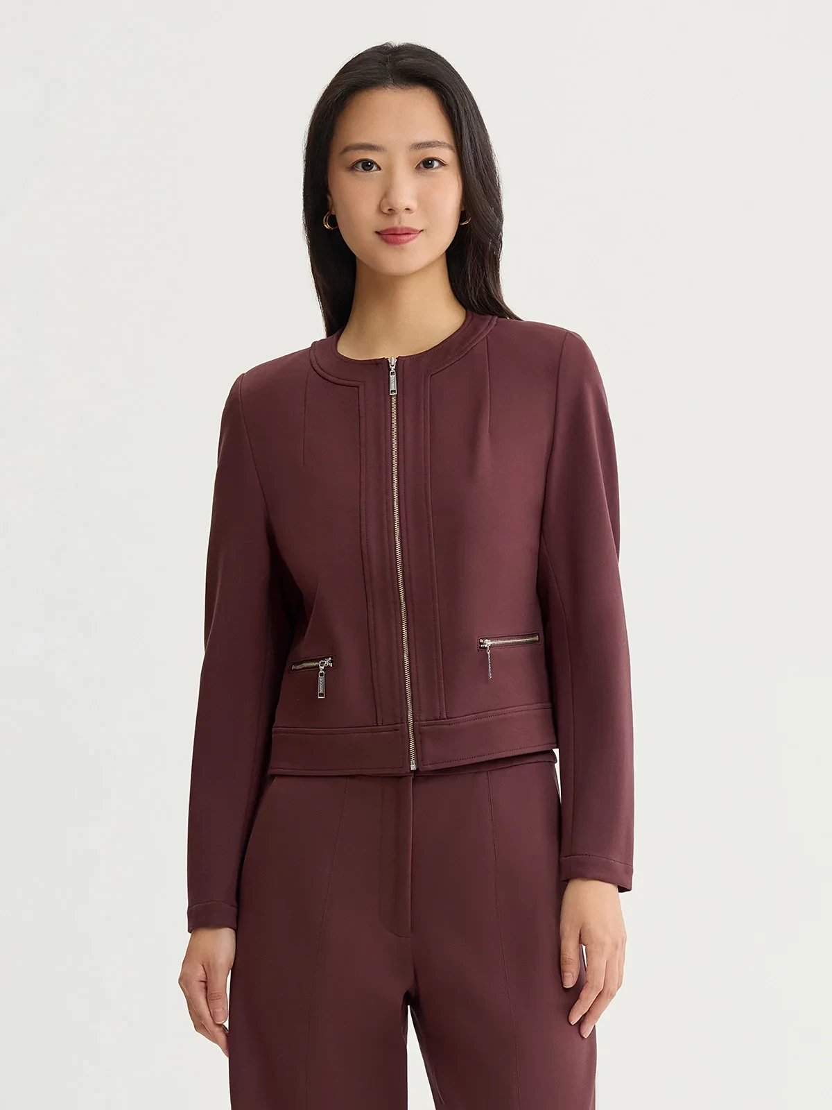 Heritage LuxeStretch Ponte Sport Jacket, Mahogany, photo 2