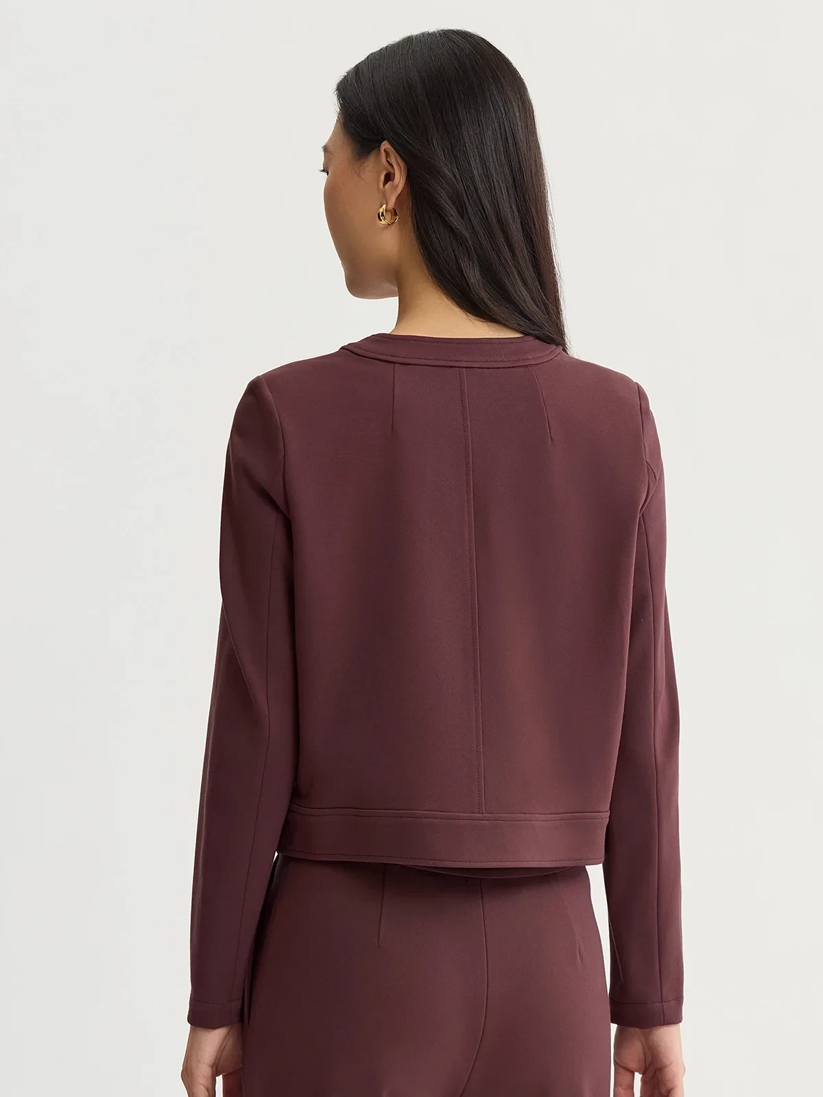 Heritage LuxeStretch Ponte Sport Jacket, Mahogany, photo 5