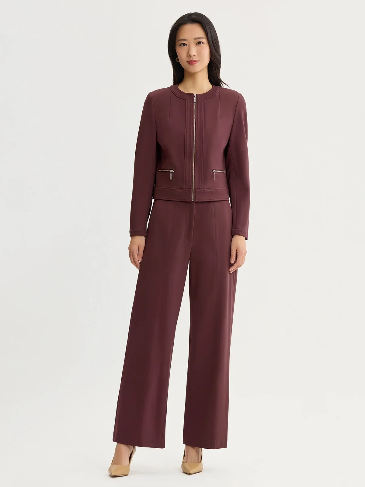 Heritage LuxeStretch Ponte Sport Jacket, Mahogany, photo 6