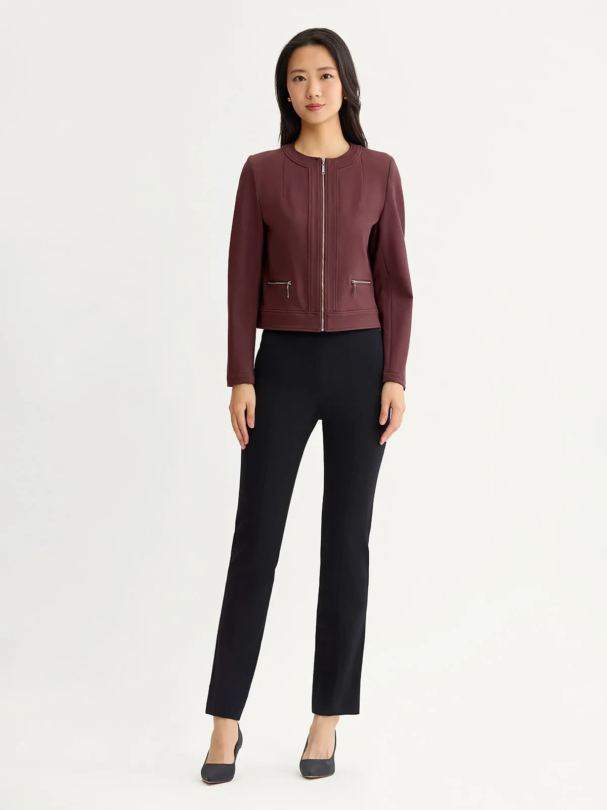 Heritage LuxeStretch Ponte Sport Jacket, Mahogany, photo 7