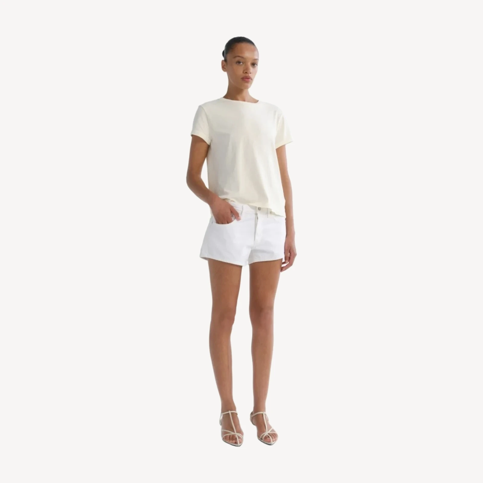 Low Rise Parker Short in Marshmallow