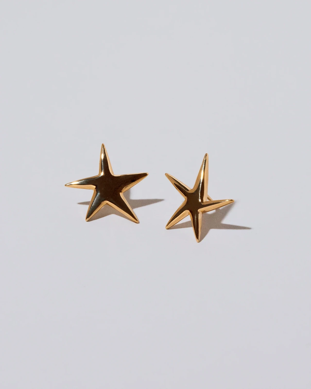 Large Verve Five Point Star Stud Earrings