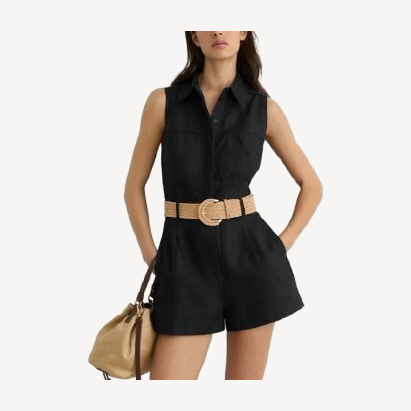 Reiss Taylor Linen Romper