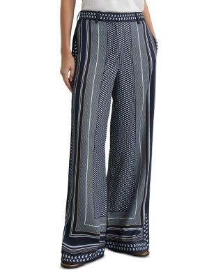 Reiss Anna Wide Leg Printed Trousers