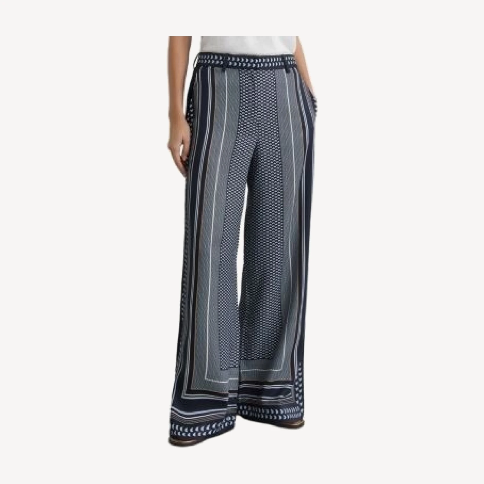 Reiss Anna Wide Leg Printed Trousers