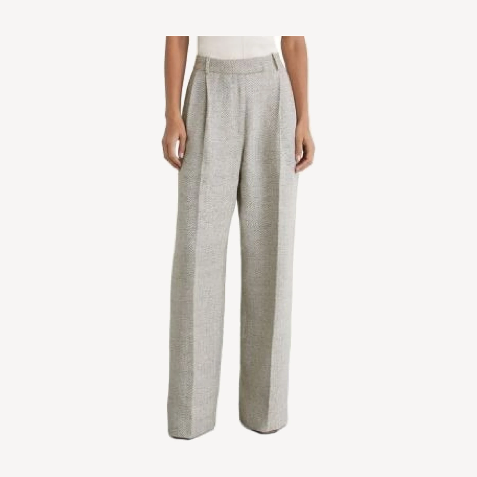 Reiss Ezra Petite Herringbone Straight Pants