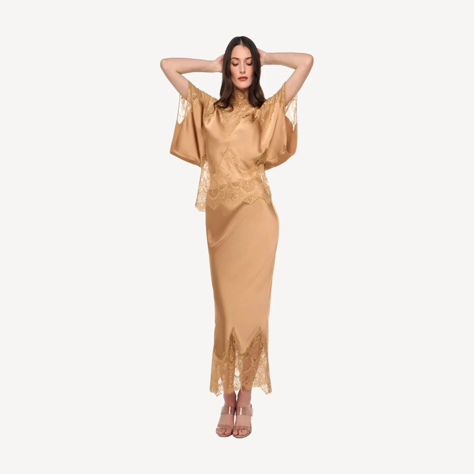 REVERSE OBIE TOP W/ LACE