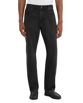 Reiss Dylan Cotton Relaxed Straight Fit Jeans in Black
