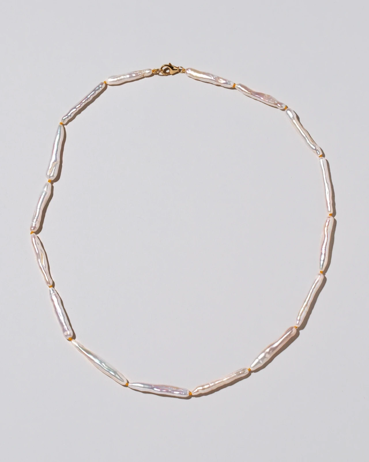 Stick Pearl Strand Necklace - Natural
