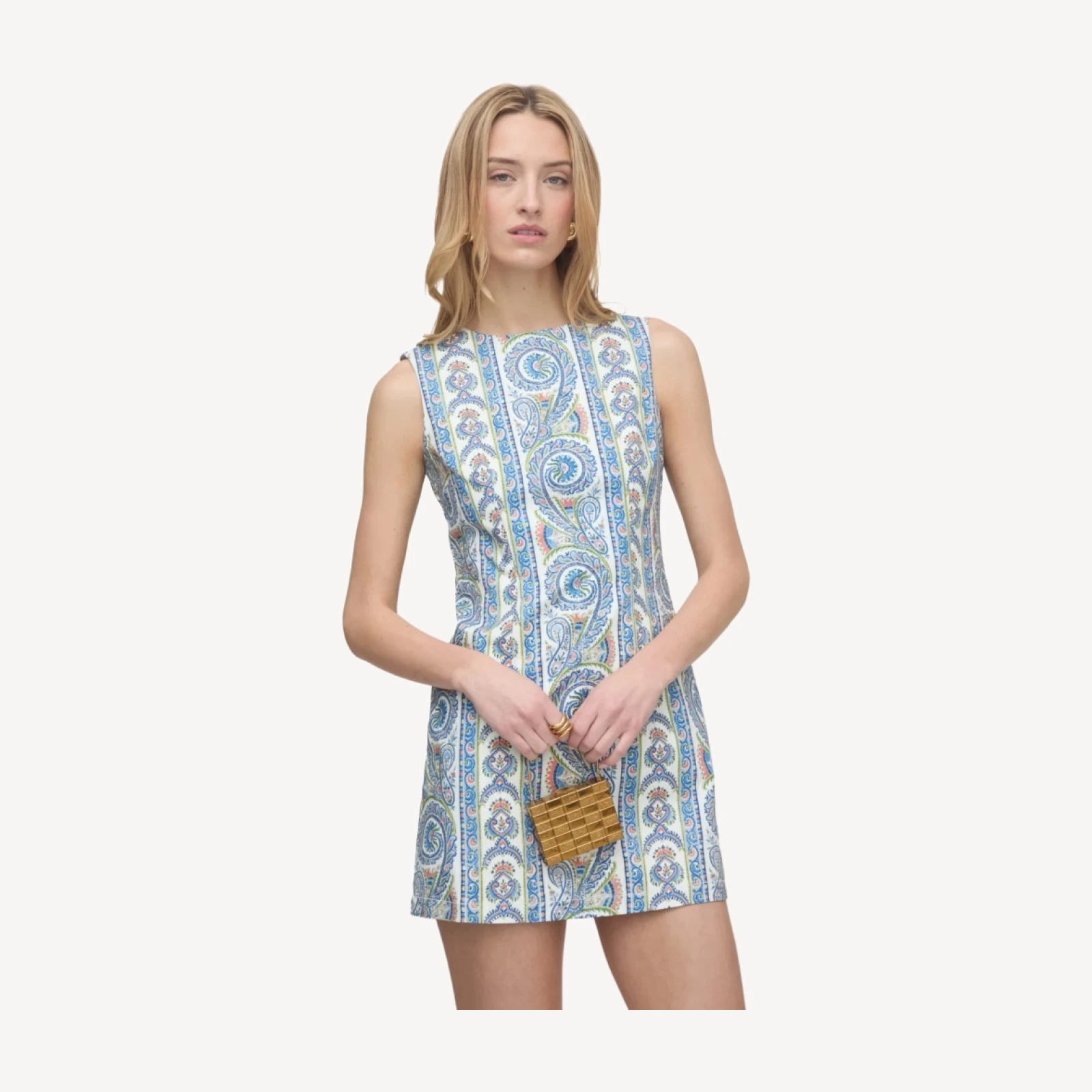The Viola Dress - Blue Corsica Paisley