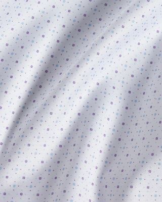 David Donahue Slim Fit Stretch Micro Neat Print Dress Shirt