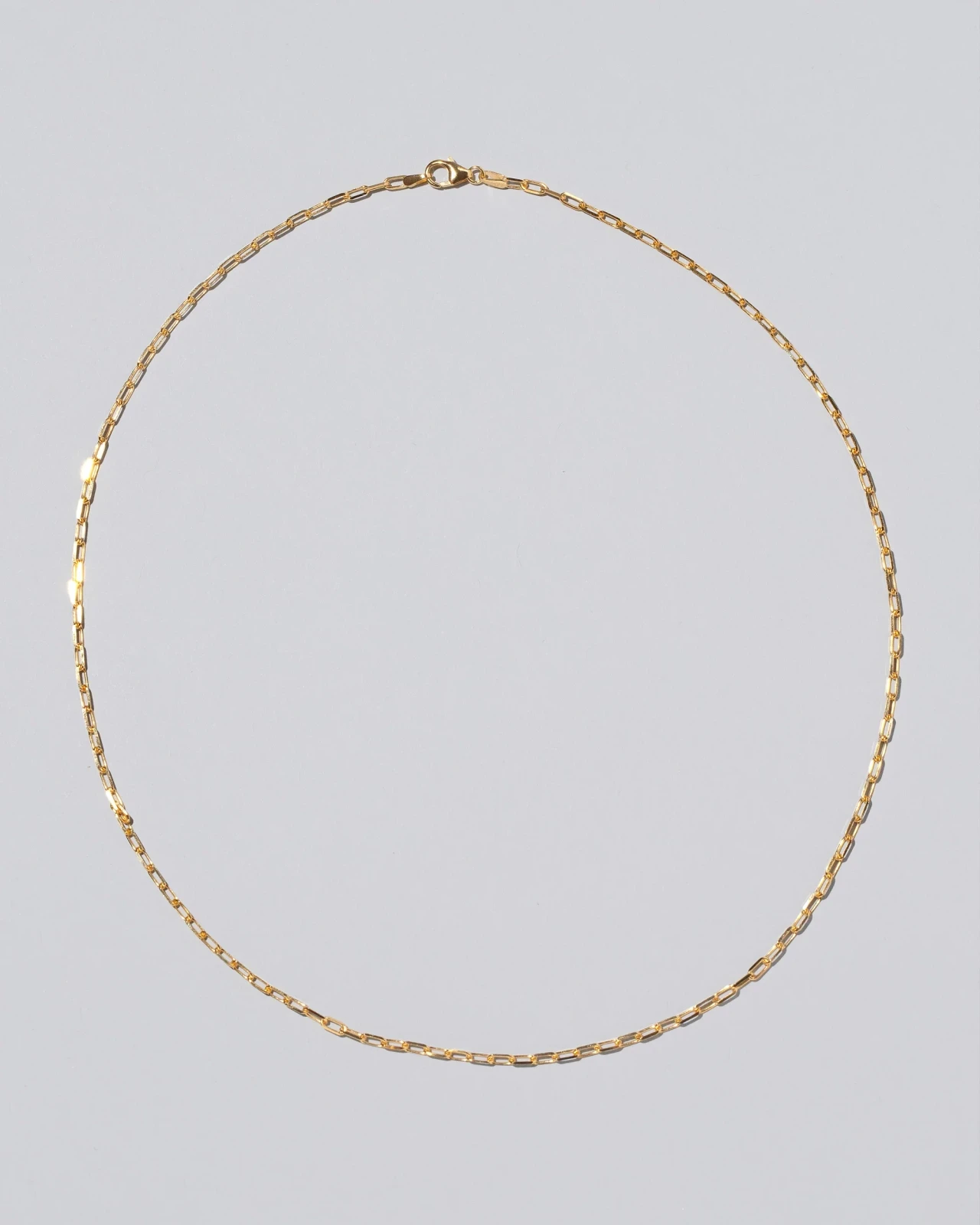 Beveled Oval Chain Necklace