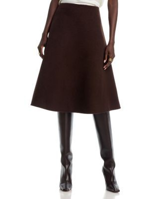 Hugo Boss Vukina Wool and Lyocell A Line Skirt