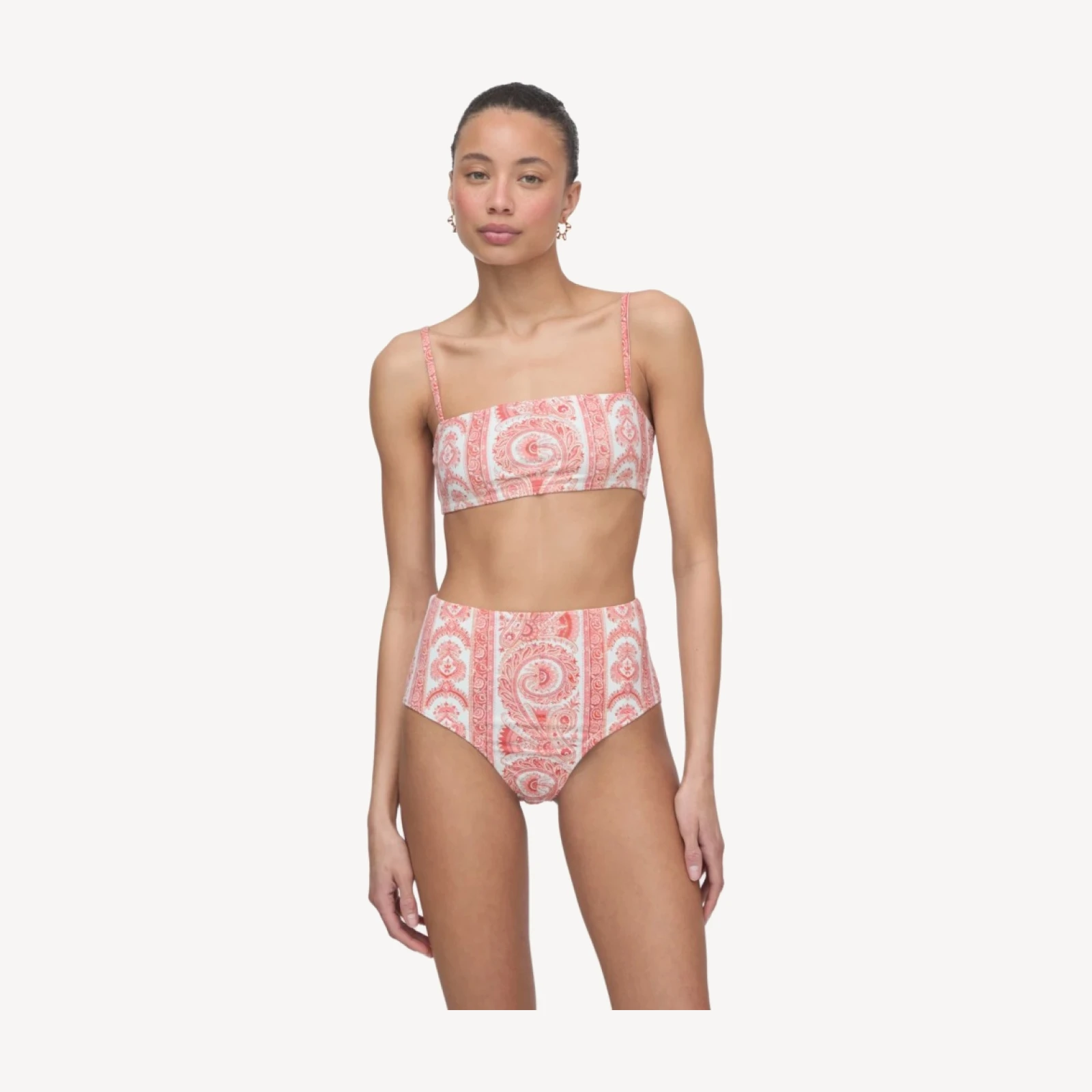 The Juno Bikini Set - Coral Corsica Paisley