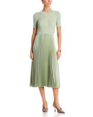 Hugo Boss Fadridi Mixed Media Midi Dress