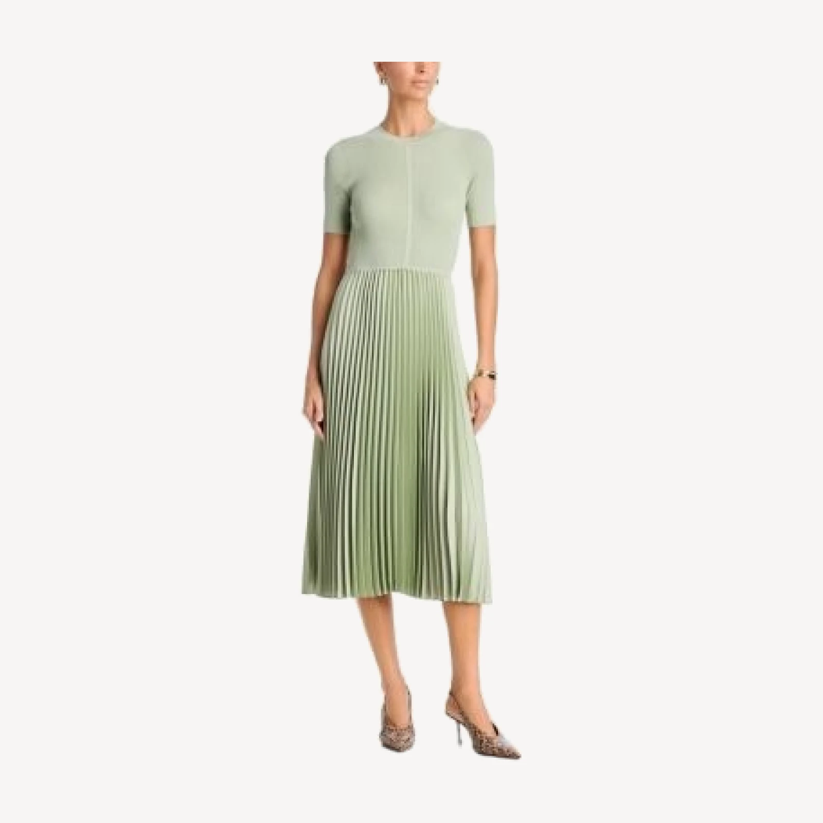 Hugo Boss Fadridi Mixed Media Midi Dress