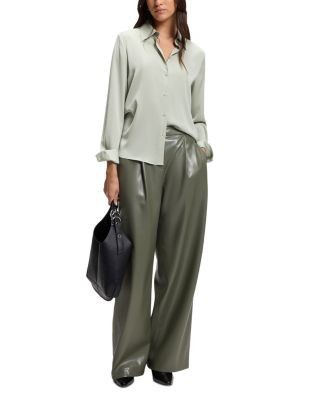 Hugo Boss Tiana Faux Leather Wide Leg Pants, photo 2