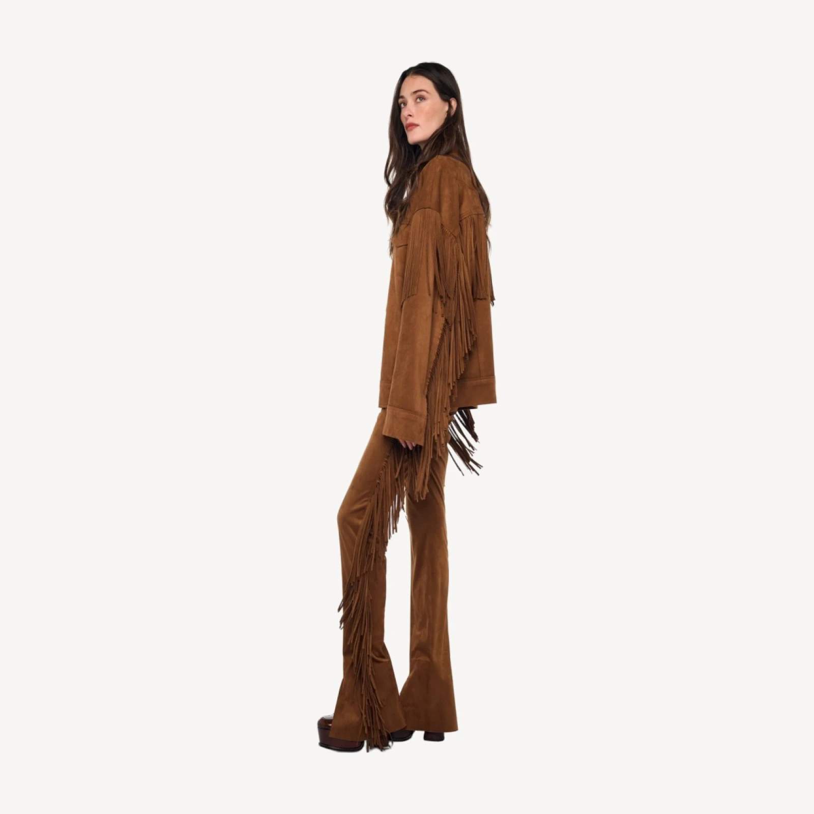 FRINGE SPAT JEANS