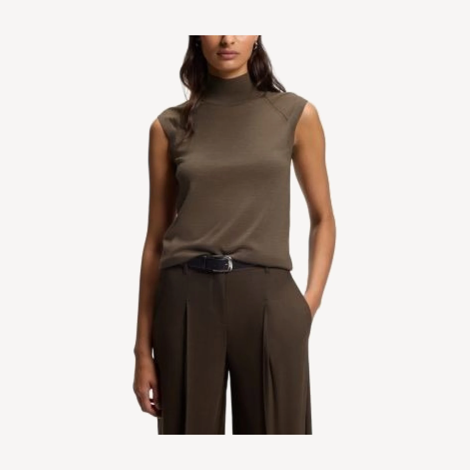 Hugo Boss Fipini Wool Mock Neck Sweater