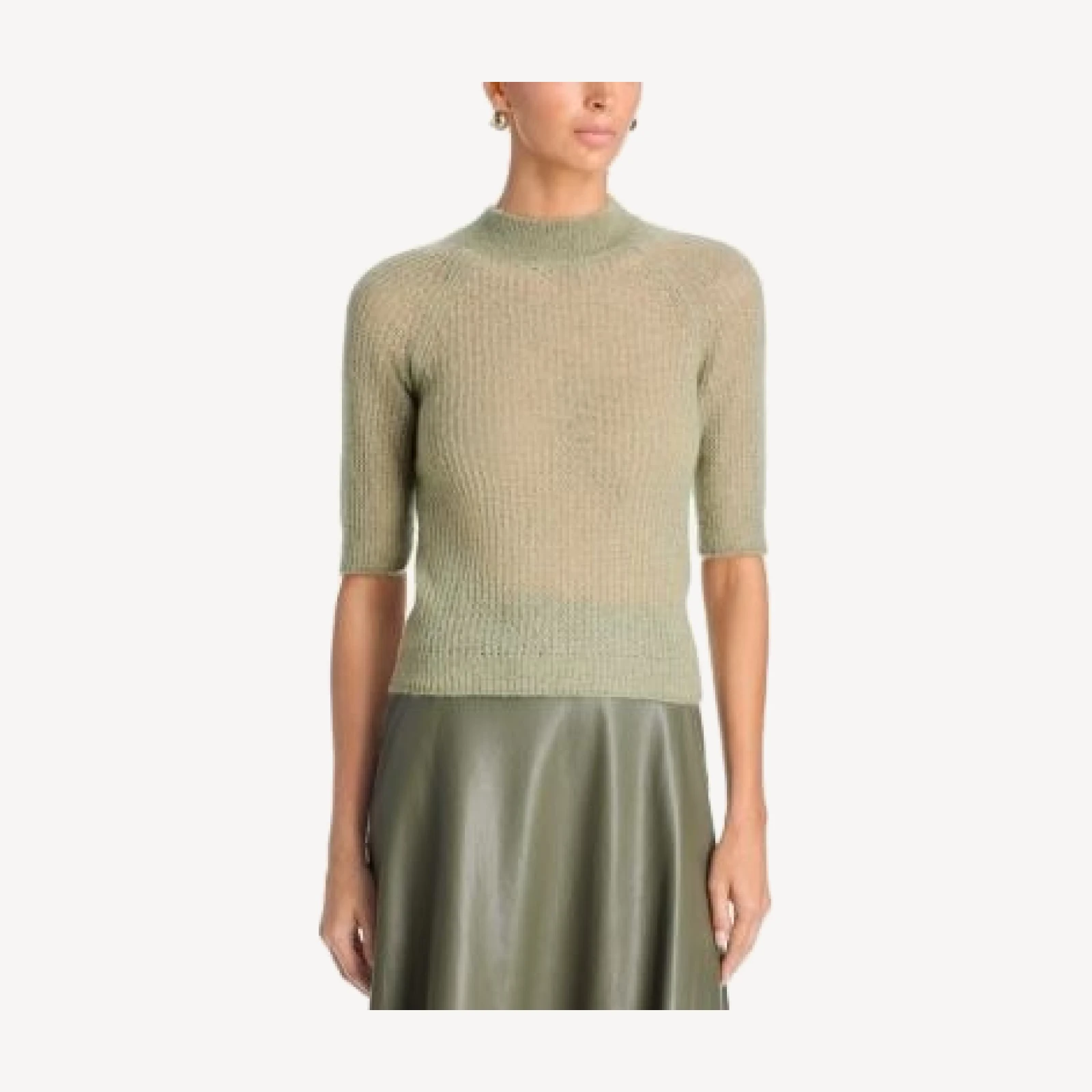 Hugo Boss Fewe Mock Neck Elbow Sleeve Sweater