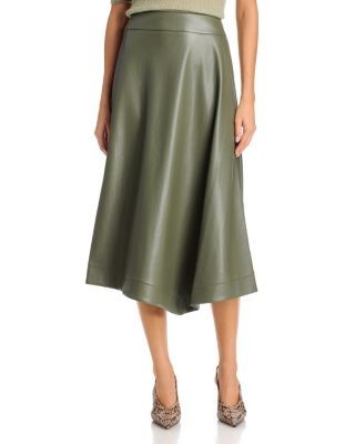 Hugo Boss Ventara1 Faux Leather Midi Skirt