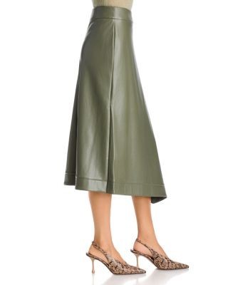Hugo Boss Ventara1 Faux Leather Midi Skirt, photo 4