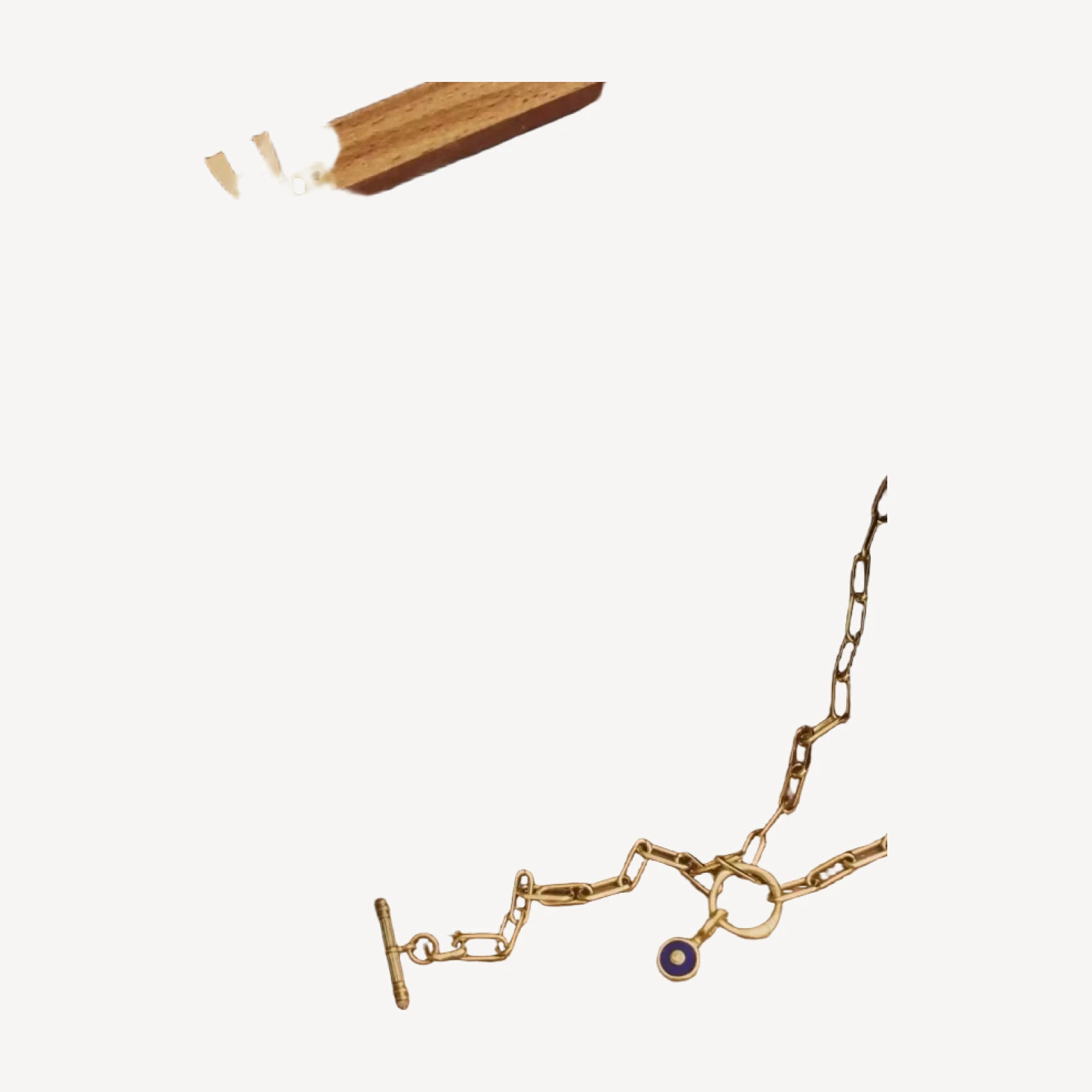 Harris Reed Crystal T-Bar Clip-On Charm | 18ct Gold Plated/Crystal Quartz