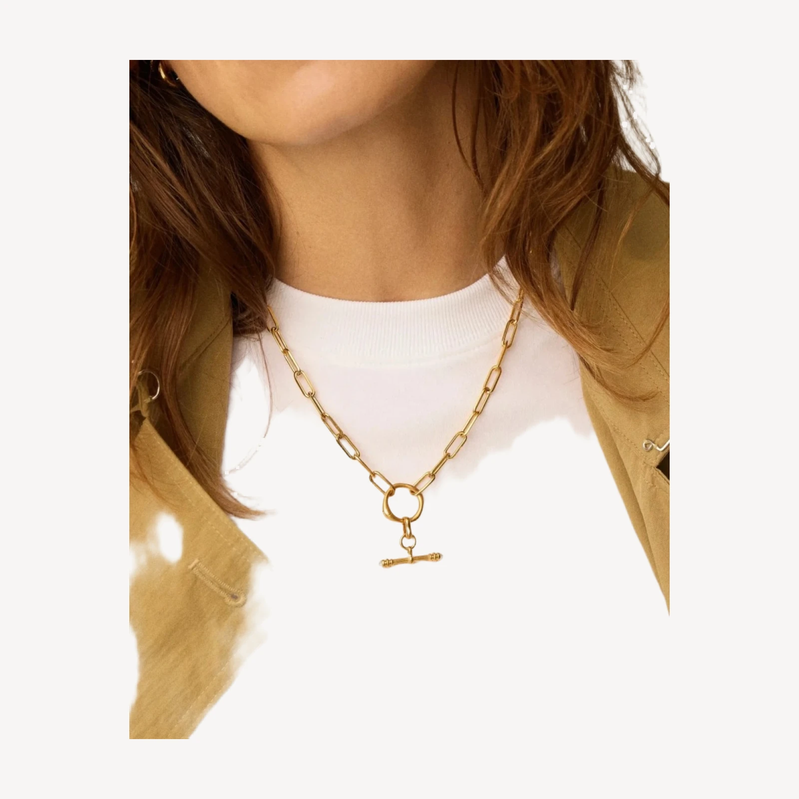 Harris Reed Crystal T-Bar Clip-On Charm | 18ct Gold Plated/Crystal Quartz