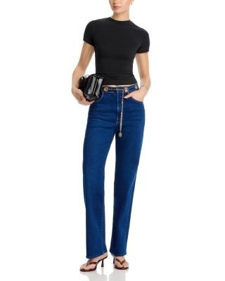 Mother Otc Hw Tunnel Vision Sneak High Rise Jeans in Pinkies Up