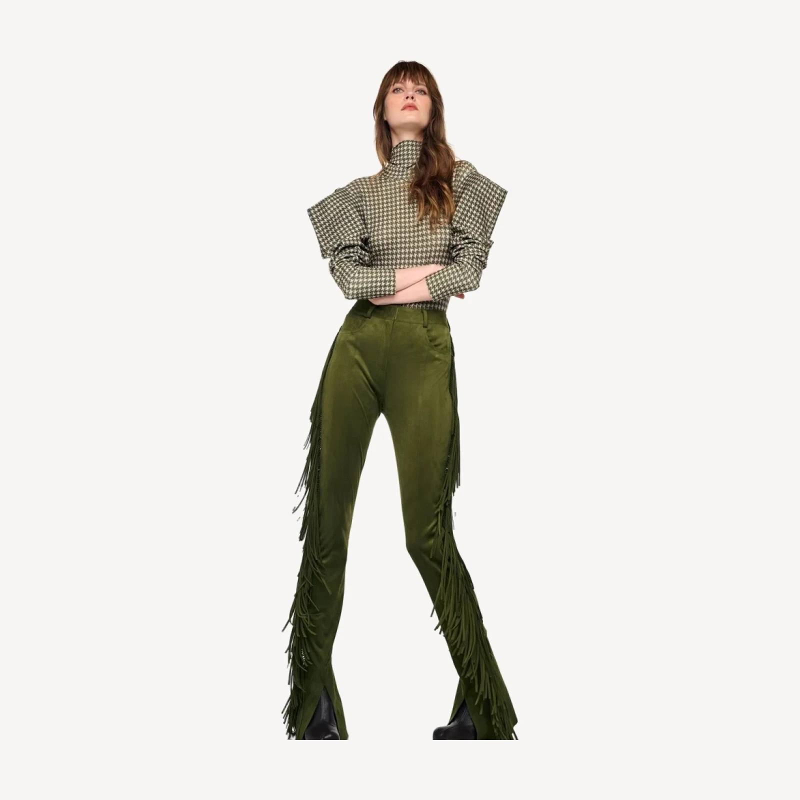 FRINGE SPAT JEANS