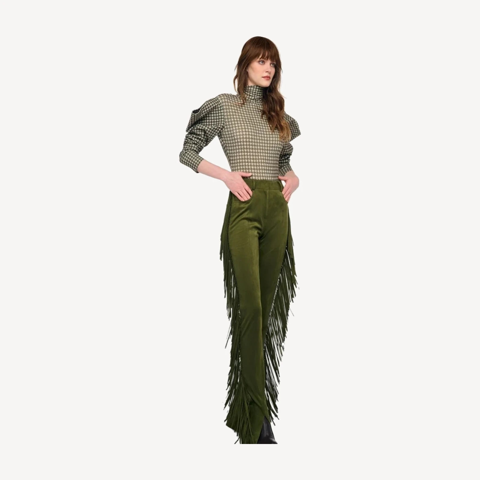 FRINGE SPAT JEANS
