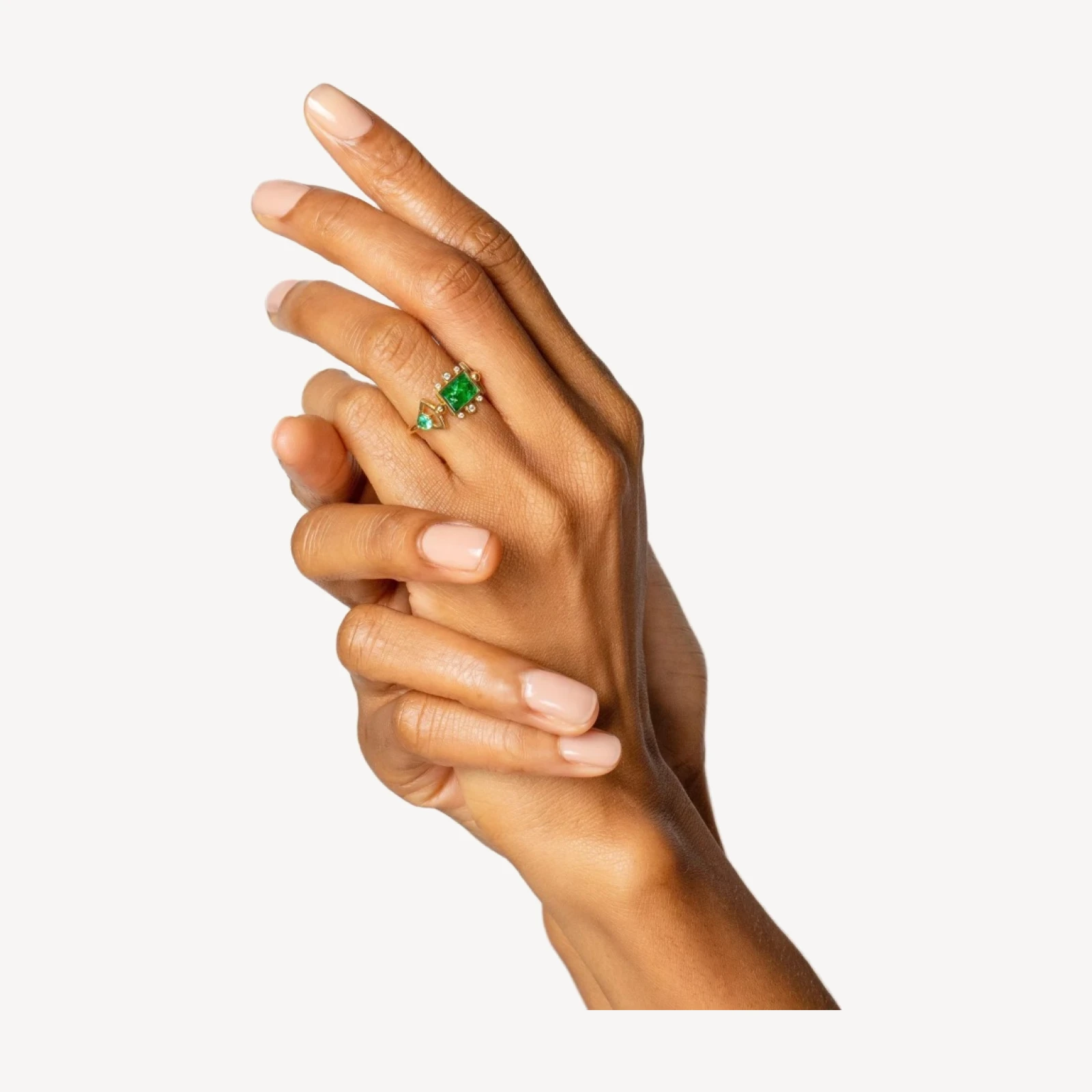 Emerald Lotus Ring